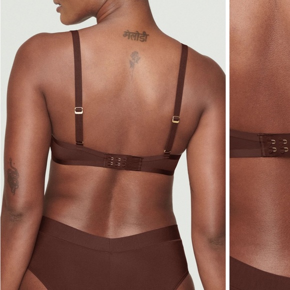 CUUP Plunge Mesh Bra Espresso - Picture 3 of 5